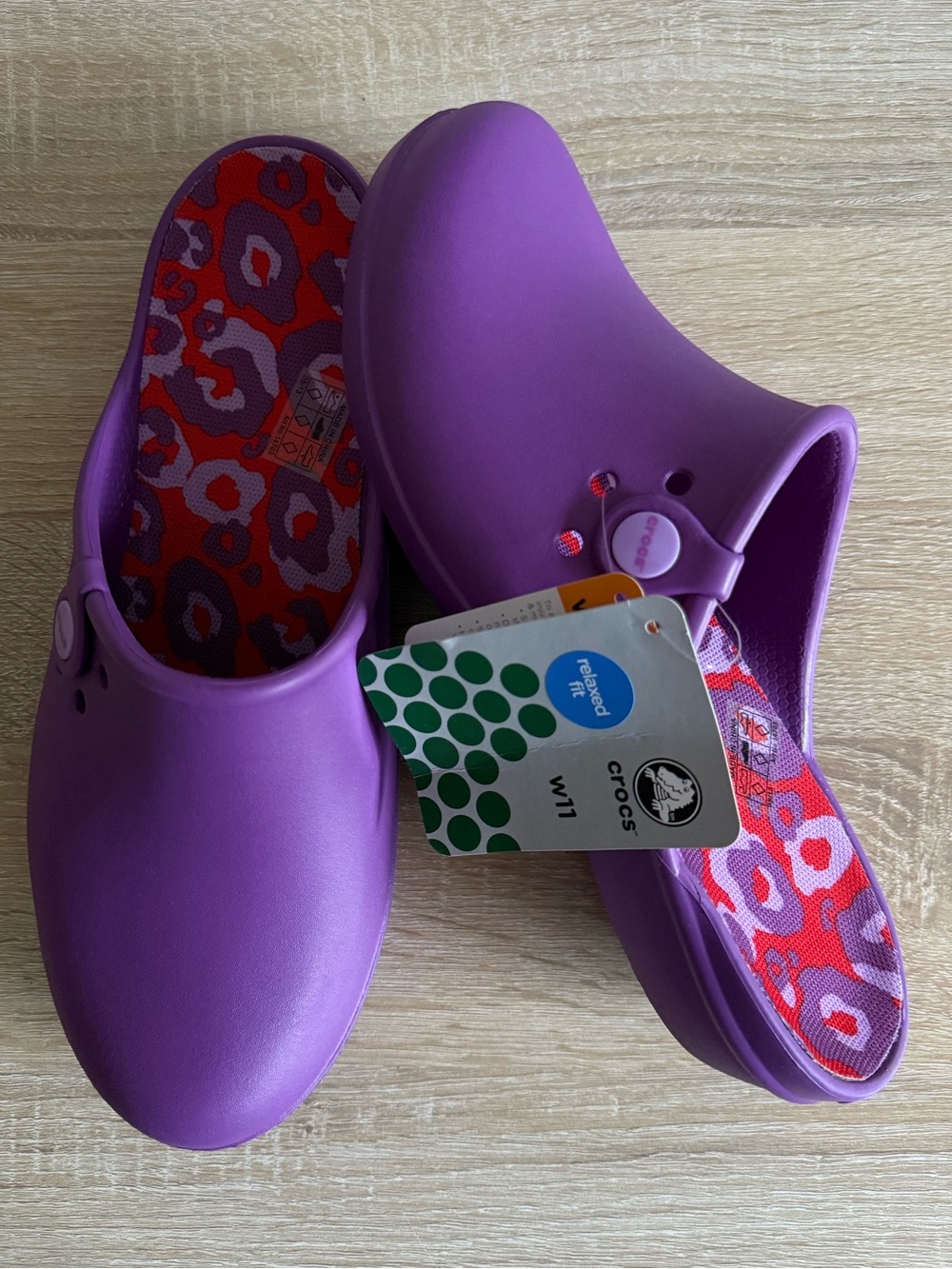 Crocs Tully II slip-on mule clogs Purple women’s Sz 11 NWT